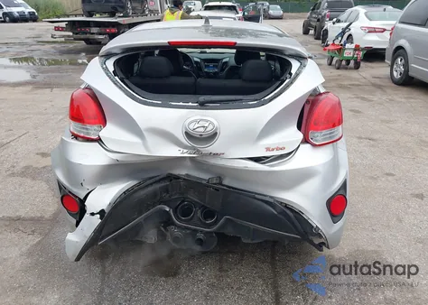 2014 Hyundai Veloster Turbo W/Blue из США, поврежденный, VIN KMHTC6AE6EU206856